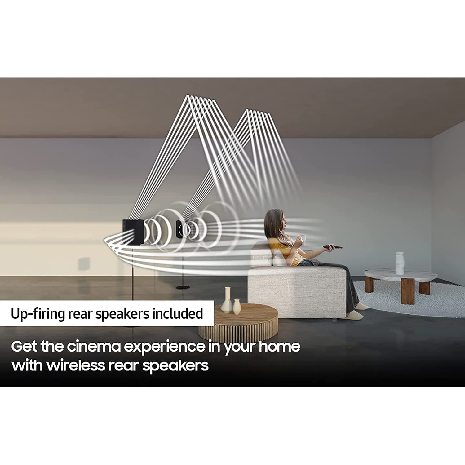 Samsung,Samsung Q990B Soundbar Speaker (2022) - 11.1.4ch 3D Object Tracking Surround Sound System With Wireless Dolby Atmos DTS:X & Alexa Built-In, Rear Speakers & Subwoofer With Night & Voice Enhancement - Gadcet.com
